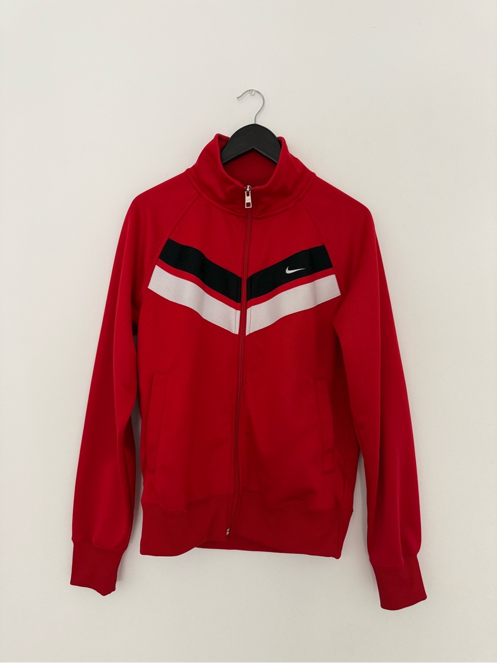 Nike The Athletic Dept. Red Long Sleeve Zip-Up Track Jacket Size Small